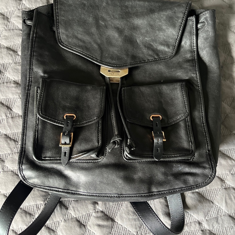 Rag and Bone black leather Field backpack
